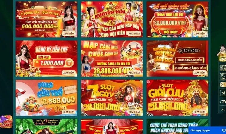 Vô vàn các chương trình khuyến mãi tại Loto188 hấp dẫn tặng hội viên