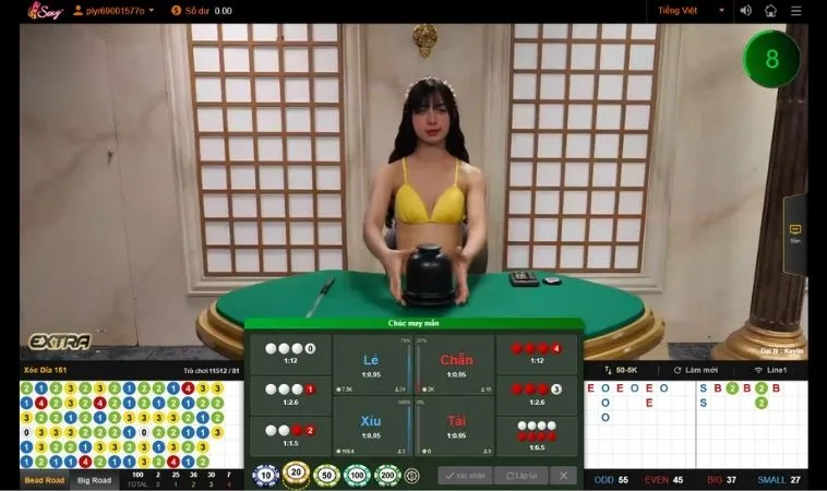 Bàn cược Xóc Đĩa Loto188